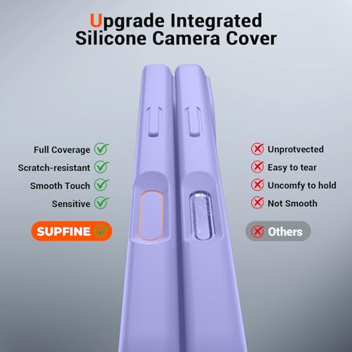 SUPFINE Silicone & Magnetic for iPhone 17 Case Light Purple - image 6