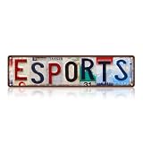 Vintage Sport Street Sign Esports Wall Decor Metal Tin Signs