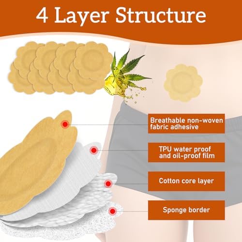 40PCS Disposable Castor Oil Pack Wrap for Belly Button, 2.75