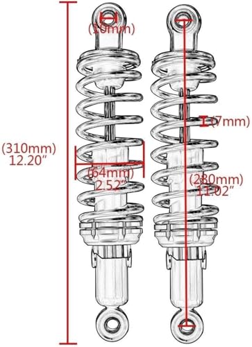 Amortisseur moto Gorilla Monkey 280mm suspension arrière axe
