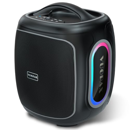 VUOPAX Enceinte Bluetooth Puissante 120W Crête, Grande Enceinte avec Basses Renforcées, Poignée de Transport, Autonomie 30h, Bluetooth 5.4, IP65 Étanche,...