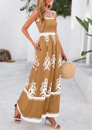 Image of PRETTYGARDEN Women's Summer Boho Maxi Dress Floral Sundresses