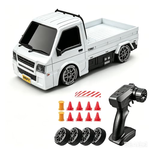 Cayrzeth 1/24 4WD RC Drift Car, 2.4GHz 20KM/H High Speed Remote Control Racing Car with Drifting Tires, Gift for Kids Adults