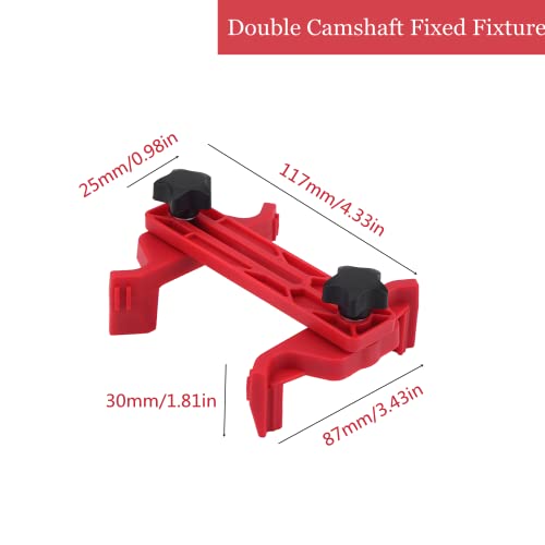 Cam Lock Tool, 9Pcs Car Auto Dual Cam Clamp Camshaft Engine Timing Sprocket Gear Locking Tool Kit Red #TOP4