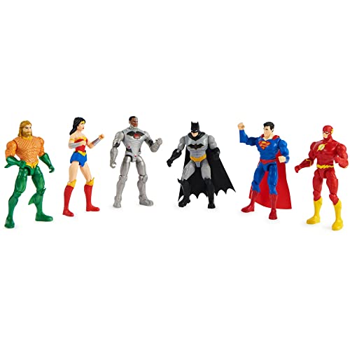 Dc Justice League Flash, Cyborg, Superman, Batman, Wonder Woman & Aquaman Action Figure 6-Pack #TOP2