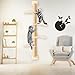 clinmday Cat Tree Tower, Floor to Ceiling Cat Tower, Wall-Mounted Cat Scratching Post, Wild Simulation Cat Wall Shelves, Suitable for Cats Climb, Scratch, Lookout and Play (76.77 Inches) 1 Set