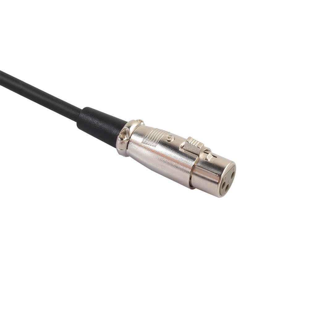 3Pin XLR Jack to 6.35mm Stereo Male Plug Microphone Adapter Cable Cord Professional Audio Extension Cable Connector 1Meter