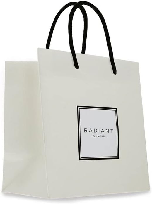 White shopping bag with Radiant brand logo
