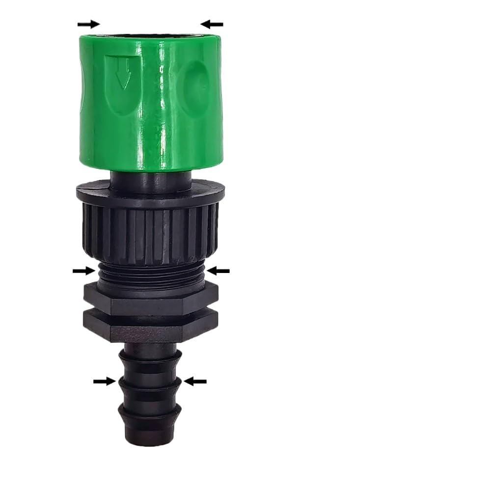 Vcaldgfz Kit002-16Mm 3/4'' Barb Threaded Adapter For 16Mm 20Mm Pe Hose Pipe Garden Drip Irrigation Watering System(Kit002-16Mm)
