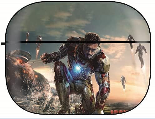 Mar vel Aven gers AirPods Pro Protective case Cover Accessories TPU Material, Full Protection Shock-Proof Cover with Keychain (Iron-Man)