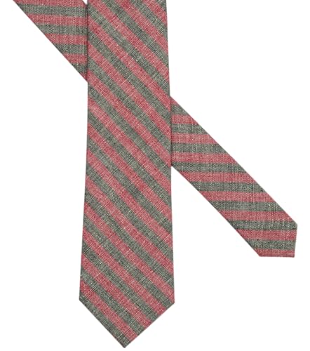 Image of BELLUNO Men's 2.5 inch Skinny Solid Cotton Linen Ties