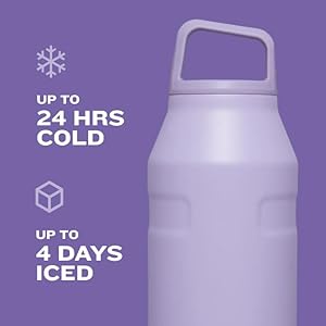 Stanley IceFlow Cap and Carry Water Bottle | Wide Mouth Twist Lid | Lightweight & Leakproof for Travel & Sports | Insulated Stainless Steel | BPA-Free