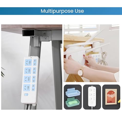 Image of Self Adhesive Male Female Wall Hooks 6 KG Max Magic Transparent Sticker Hooks for Hanging Mobile Case Spike Guards Toilet Brush Photo Frames Bathroom Kitchen Accessories(Pack of 10)