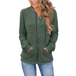 JomeDesign Womens Sweaters Fall Long Sleeve Hoodie Laides Sweatshirts Loose Casual Fashion Clothes S-2XL