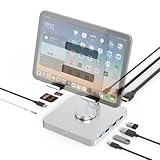 💻【Breite Kompatibilität】Tablets, die diese Dockingstation verwenden, müssen externe Erweiterungen unterstützen. Diese Dockingstation kompatibel mit iPad Pro 2018/2020/2021/2022、iPad Air 4/5, iPad mini 6, MatePad 11(2021/2022), MatePad 10.8 Zoll, MatePad Pro 10.8/12.6 Zoll, Surface Pro 7/Pro 7+/8, Surface Go/Go2/Go3, Surface Book 2.(Möglicherweise gibt es einige neuere Geräte, die nicht aufgeführt sind)