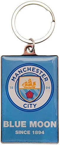 Manchester City FC Official Blue Moon Keyring in Velvet Gift Bag image 5