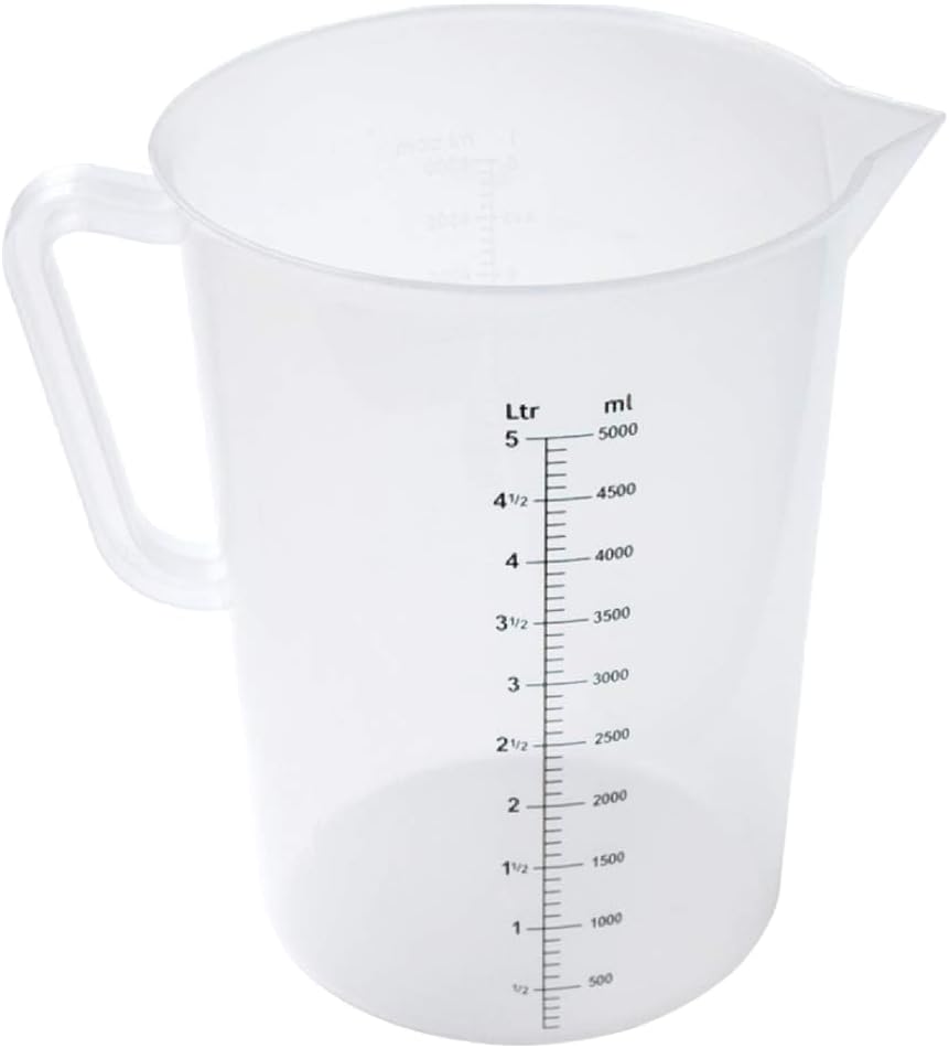 Polypropylene Measuring Jug ,Clear ,5 Litre ,86521