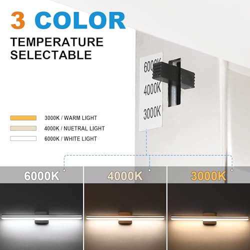 Image of SineRise LED Modern Bathroom Vanity Light Bar (24-Inch, 3000K /4000K /6000K), Chrome Dimmable Modern Acrylic Bathroom Wall Lighting Fixtures Over Mirror