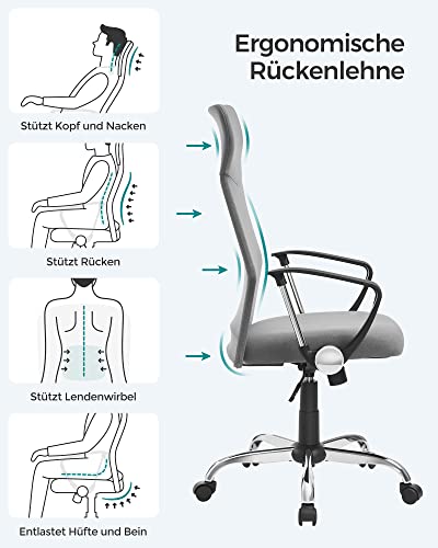 Songmics Bürostuhl mit ergonomischer Form und verstellbaren Funktionen