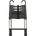 Telescopic Ladder, 16.5FT RIKADE Aluminum Telescoping Ladder with Stable Hook and Non-Slip Feet, Portable Extension Ladder for Household and Outdoor 330lb Capacity