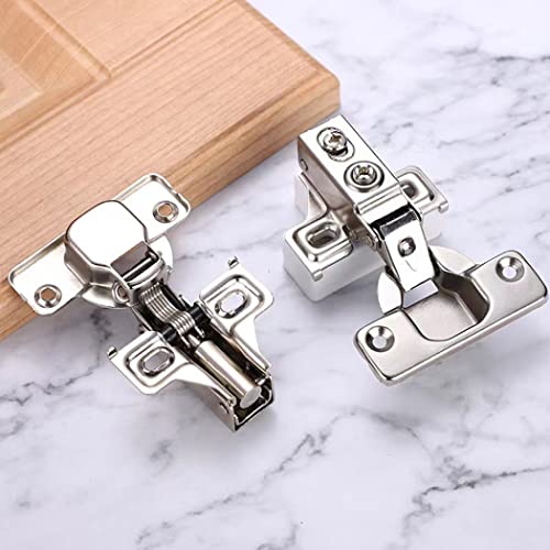 50 Pack Cabinet Hinges, Soft Close Hinges For 1/2" Overlay Kitchen Cabinet Door Hinges, 105 Degree Opening Angle, Stainless Concealed Cupboard Hinges With Screws, Positioning Pencil And Manual #TOP6