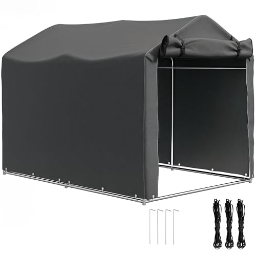 Outsunny Carpa para Herramientas, 2,2x1,57x1,65 m, Gris Oscuro