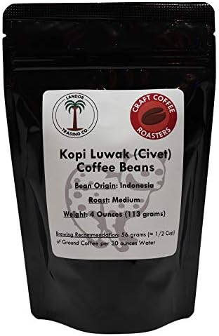 Kopi Luwak (Civet) Coffee - 4 Ounces - Medium Roast