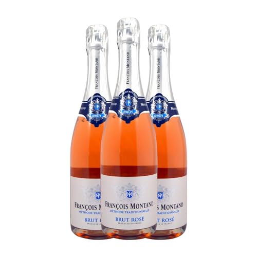 François Montand Rosé Chardonnay Brut Champagne 75 cl Espumoso rosado (Caja de 3 Botellas de 75 cl)