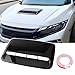 Car Hood Air Flow Vent Decorative Kit Modification Hood Scoop with Side Vents 3pcs (Black)