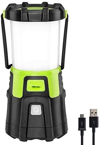 Ccipotatoo Linterna LED recargable por USB, 1200 lm regulable, 4 modos de luz de emergencia, resistente al agua, para camping, senderismo, pesca, cortes de energía y más