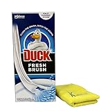 Toilet Duck Fresh Brush with Holder-Toilet Bowl Cleaner Starter Kit- Include 4 Duck Fresh Brush Refill With Microfiber Cleaning Cloth Size:30 x 40 cm - Image 1