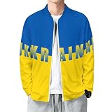 Ukraine Ukrainian Flag Bomber Jacket Men Lightweight Causal Flight Windbreaker Track Jacket Shirt