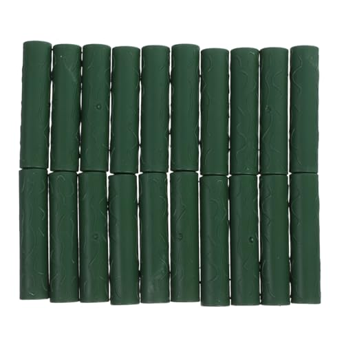 HOUDERCO 20個 園芸支柱ジョイント 製耐久性グリーンコネクター 植物支柱接続用 家菜園向け