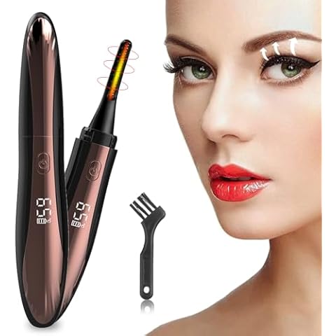 Heated Eyelash Curlers,Electric Eyelash Curler,LED Display,Natural Curling 24H Long Lasting,A Fast-Forming,Natural-Looking,Long-Lasting for Women Gifts (Black) Cover