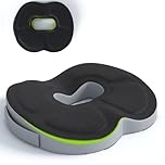 Auoketuo Cuscino per sedia anti-decubito: cuscino ortopedico a ciambella per un efficace sollievo di emorroidi, prostata, sciatica e mal di schiena, ideale per ufficio, auto e sedia a rotelle. (nero)