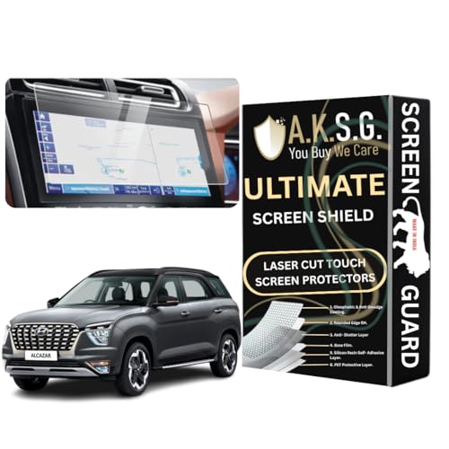 Image of A.K.S.G. Screen Guard Compatible With Hyundai Alcazar 10.25 Inch [2021-Running] Touch Screen Infotainment Screen Protector (Company Fitted) Not a Tempered Glass [Transparent]