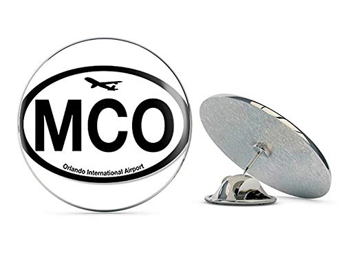Oval MCO Orlando Airport Code (Jet Fly air hub Pilot fl) Metal 0.75