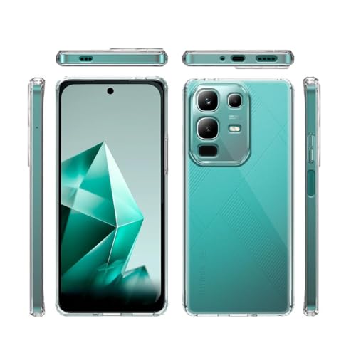 Image of COVERBLACK Flexible Rubber Case Back Cover Compatible for Infinix X6857B / Note 50x 5G - Transparent