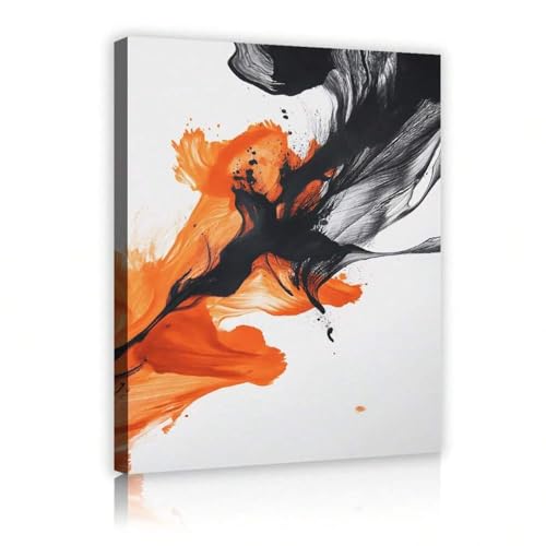 Toile abstraite dynamique sans cadre, peinture 40x60cm aux lignes audacieuses