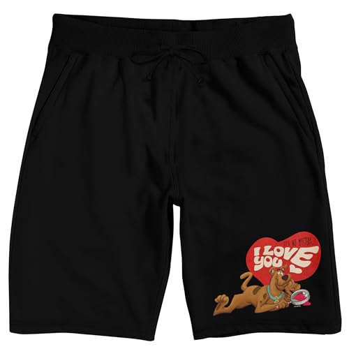 Scooby Doo I Love You Men's Black Sleep Pajama Shorts