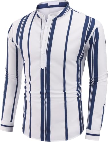 Image of Zombom Men's Cotton Polyester Blend Solid Regular Fit Full Sleeve Printed Short Kurta | Ethnic, Lightweight Summer Kurta for Daily & Occasion Use | Men's Trendy Short Kurta
