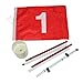 Oyolan 71 Inch Golf Flagstick with Hole Cup Portable Practice Green Accessory 180cm Training Equipment Red One Size
