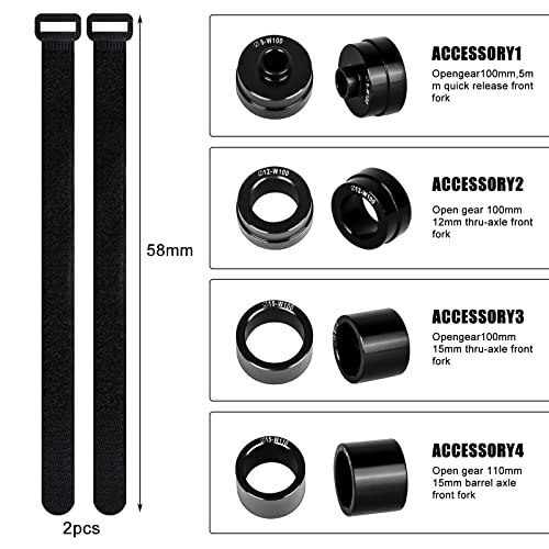 Bike Fork Mount Versatile Bike Block: Aluminum Alloy Bicycle Front Fork with Adapters, Screws and Straps, Quick Release Fork, Universal Bike Block Fork Mount for Truck, Trailer, Bikes Racks