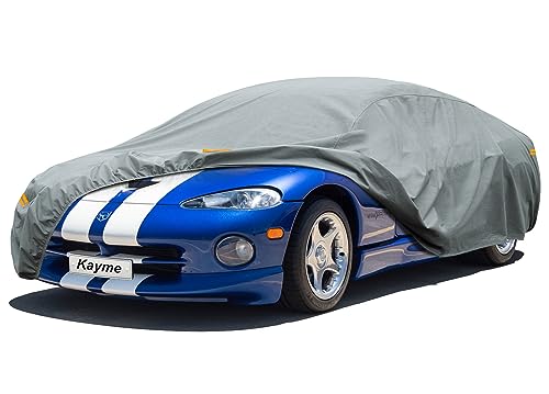 Image of Kayme Heavy Duty Car Cover Custom Fit Dodge Chrysler Viper (1992-2002) Waterproof All Weather for Automobiles, Full Exterior Covers Sun Rain UV Protection.（Deliver About 3-10 Days）