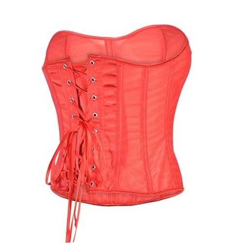 Corset bustier rouge taille M idéal pour sublimer une tenue de soirée moderne - 5