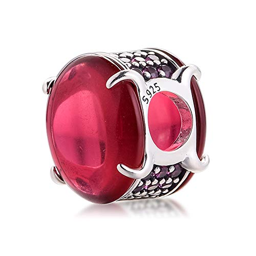 Abalorio de plata 925 ovalado compatible con pulsera Pandora 4