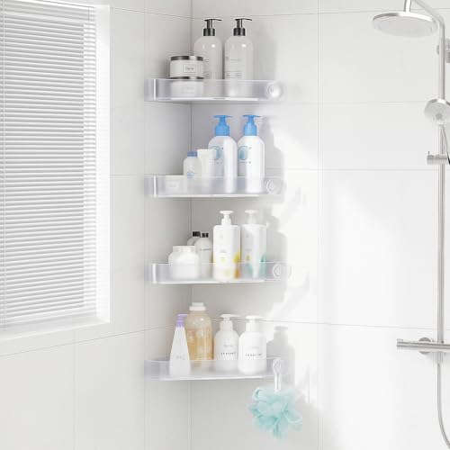 Sotfamily Plastic Shower Caddy Corner (for 90° Only), 4 Pack...