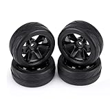 [Überlegenes Material] aus hochgradigem Gummiverbindung verarbeitet Diese Reifen liefern außergewöhnliche Stoßdämpfung und Haltbarkeit für intensive Offroad-Bedingungen. Der speziell formulierte Gummi bietet eine überlegene Traktions- und Verschleißfestigkeit, um eine konsequente Leistung zu gewährleisten, unabhängig davon, ob Sie auf Dirt Tracks Rocky Terrain oder anderen herausfordernden Oberflächen fahren.