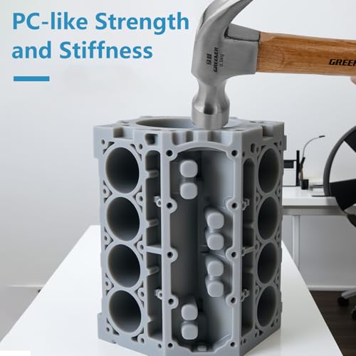 Image of Siraya Tech Blu Lava Grey 3D Printer Resin, Ultra-Tough PC-Like Strength, Fast-Printing Engineering Resin for Functional Parts, 16K High-Resolution for LCD /DLP 3D Printers (1kg)