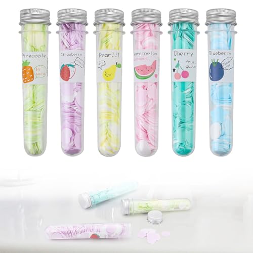 HJIAMA Mini Jabón de Papel 6 Piezas, Hojas de Jabón de Viaje, Diseño de Apariencia Exquisita, Empaquetado Individualmente, Jabón de Papel Portátiles, Adecuado para Viajes, Camping, Oficina